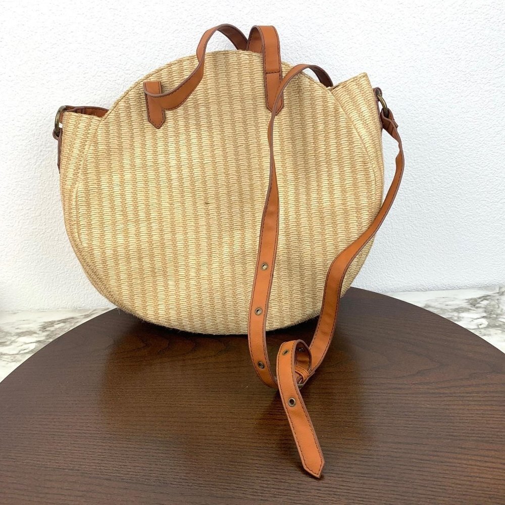 NWT Straw Woven Basket Purse Handbag Boho T-Shirt - Picture 4 of 6